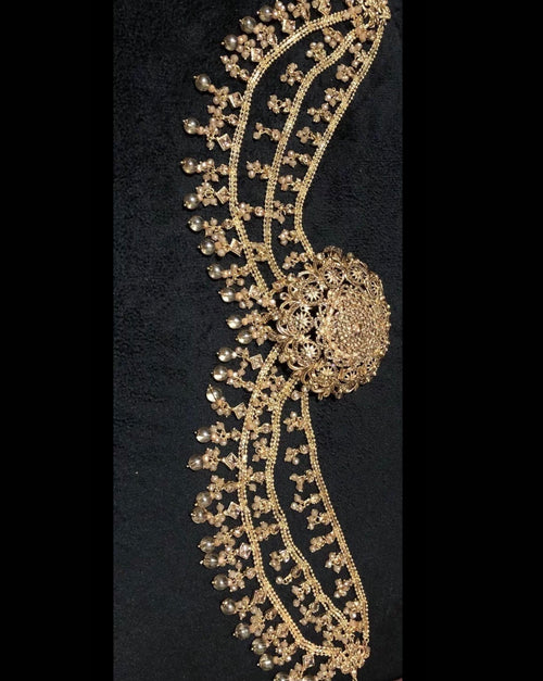 Bridal Jura Hair Pin – Traditional Gold Hair Jewellery