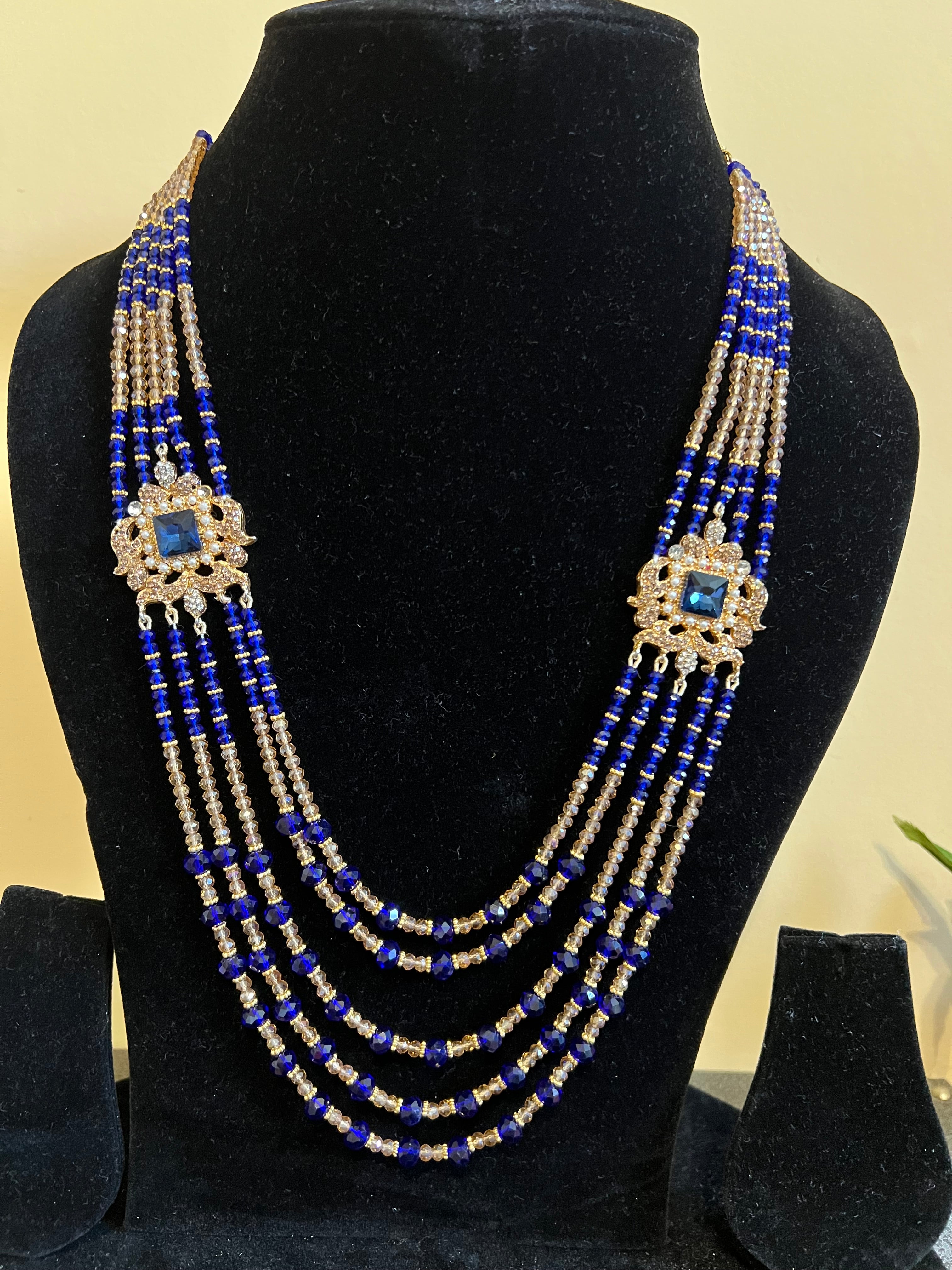 Traditional Multi-Layer Long Haar / Mala Necklace – Bridal Beaded Necklace (Available in 8 Colours)