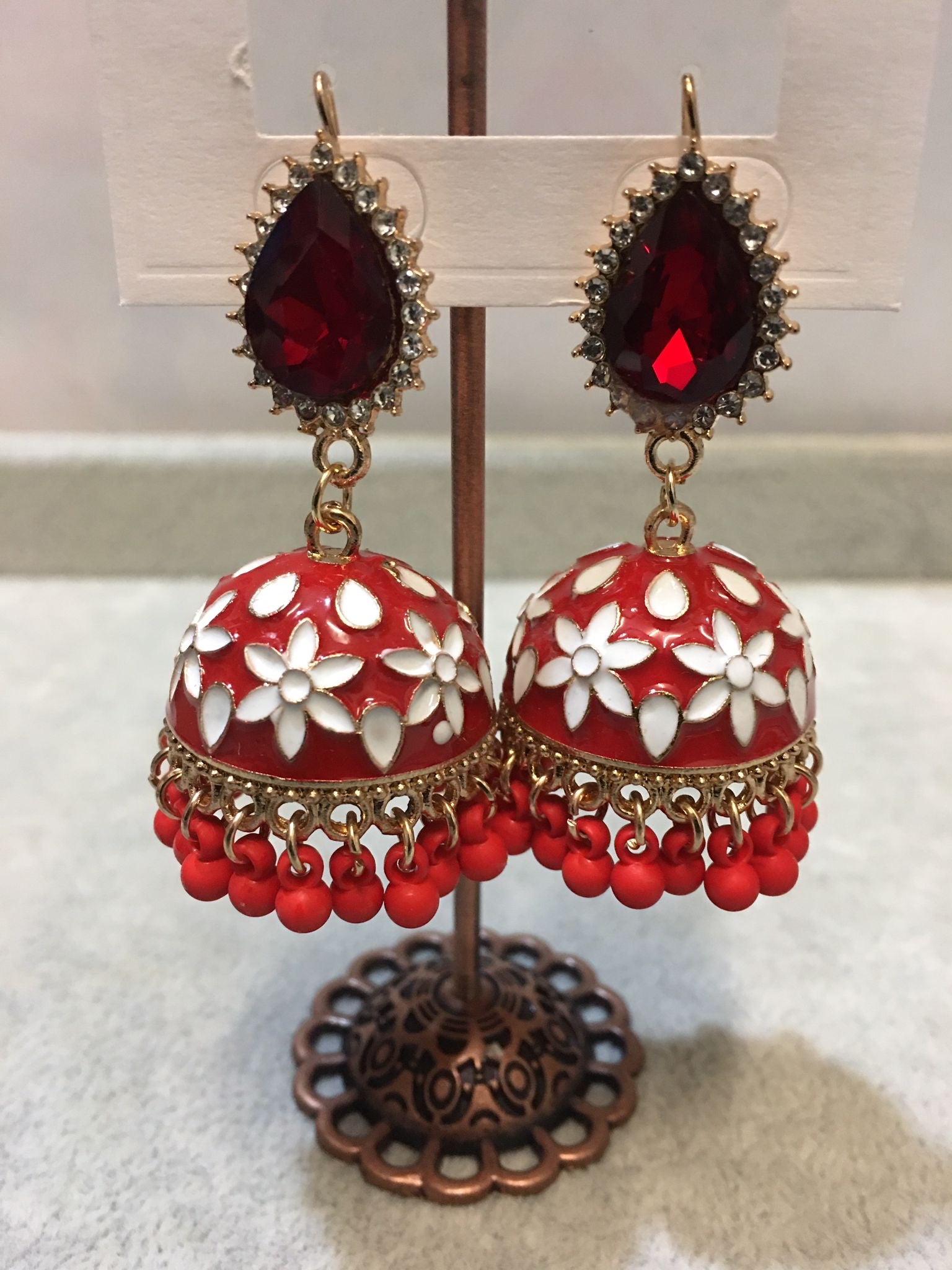 Elegant Floral Jhumkay Earrings