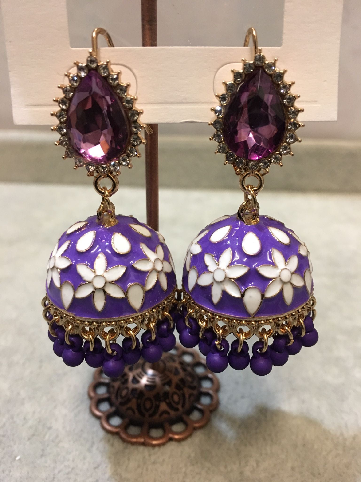 Elegant Floral Jhumkay Earrings