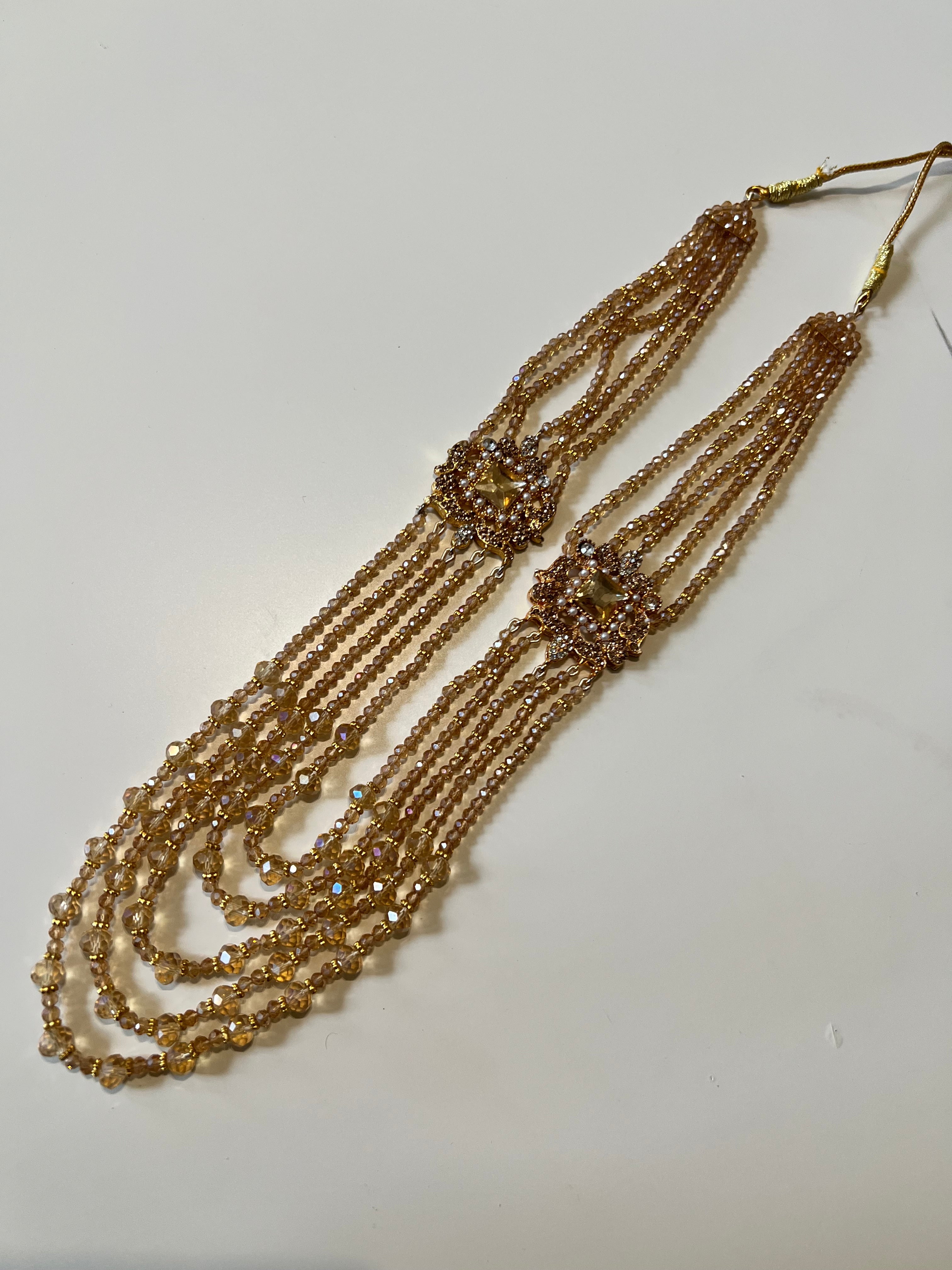 Traditional Multi-Layer Long Haar / Mala Necklace – Bridal Beaded Necklace (Available in 8 Colours)