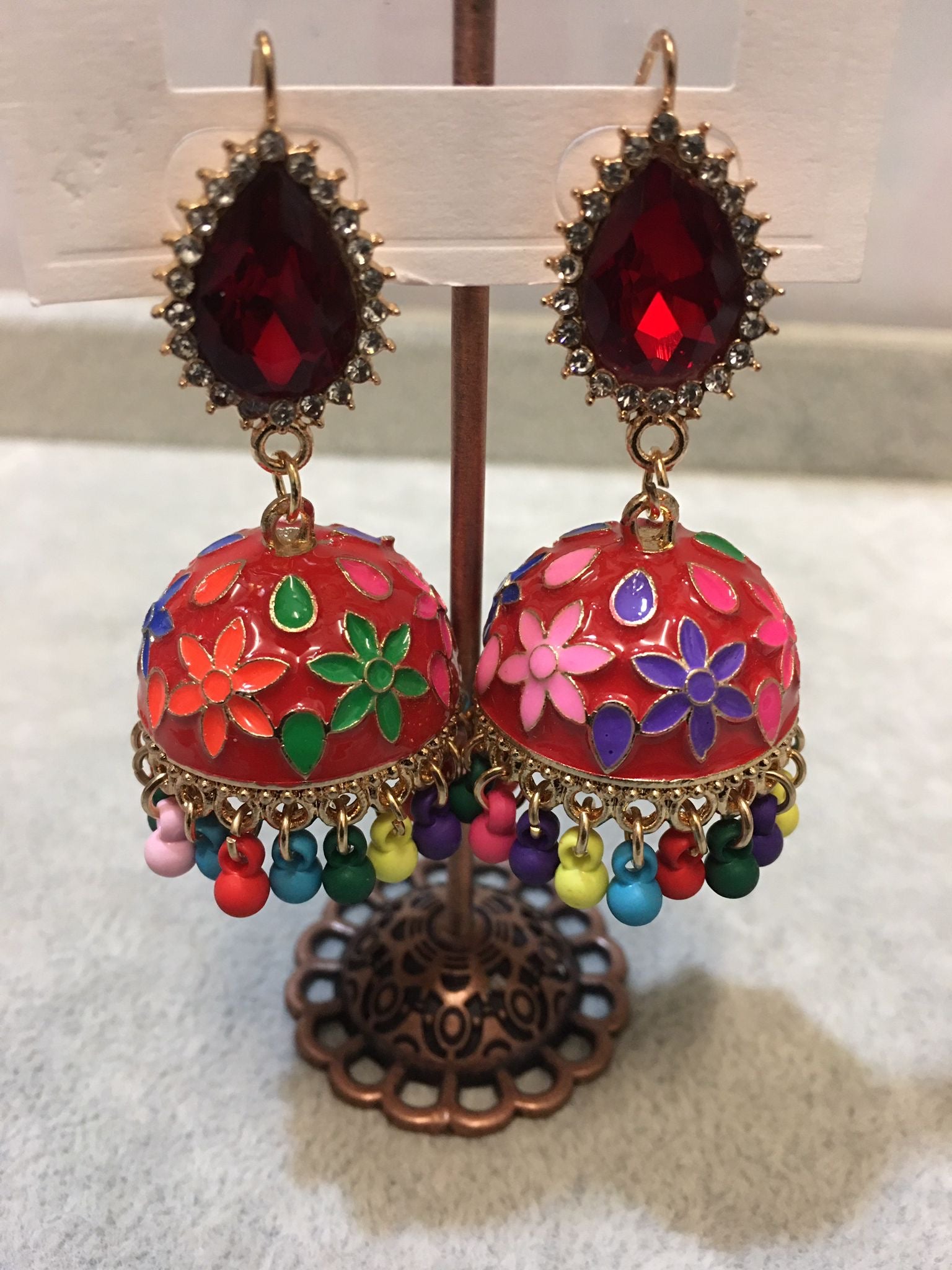 Elegant Floral Jhumkay Earrings