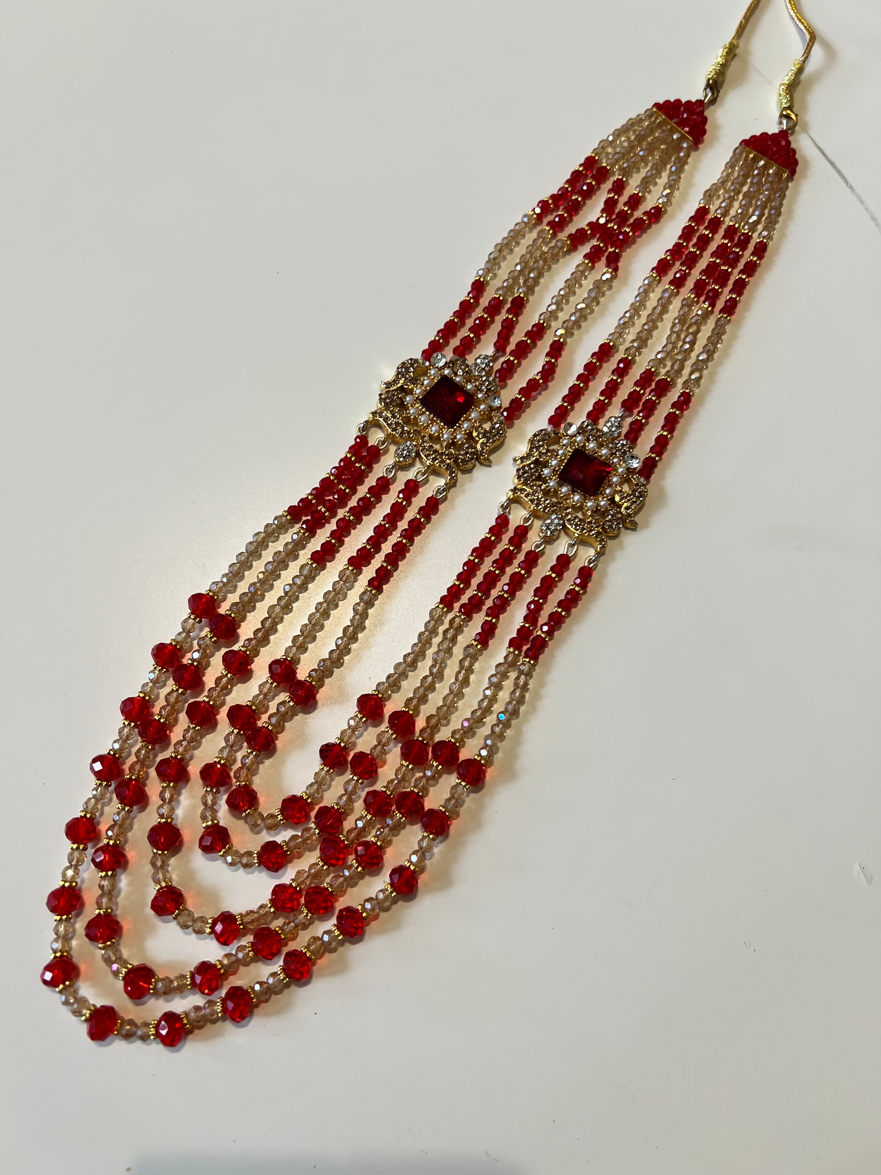 Traditional Multi-Layer Long Haar / Mala Necklace – Bridal Beaded Necklace (Available in 8 Colours)