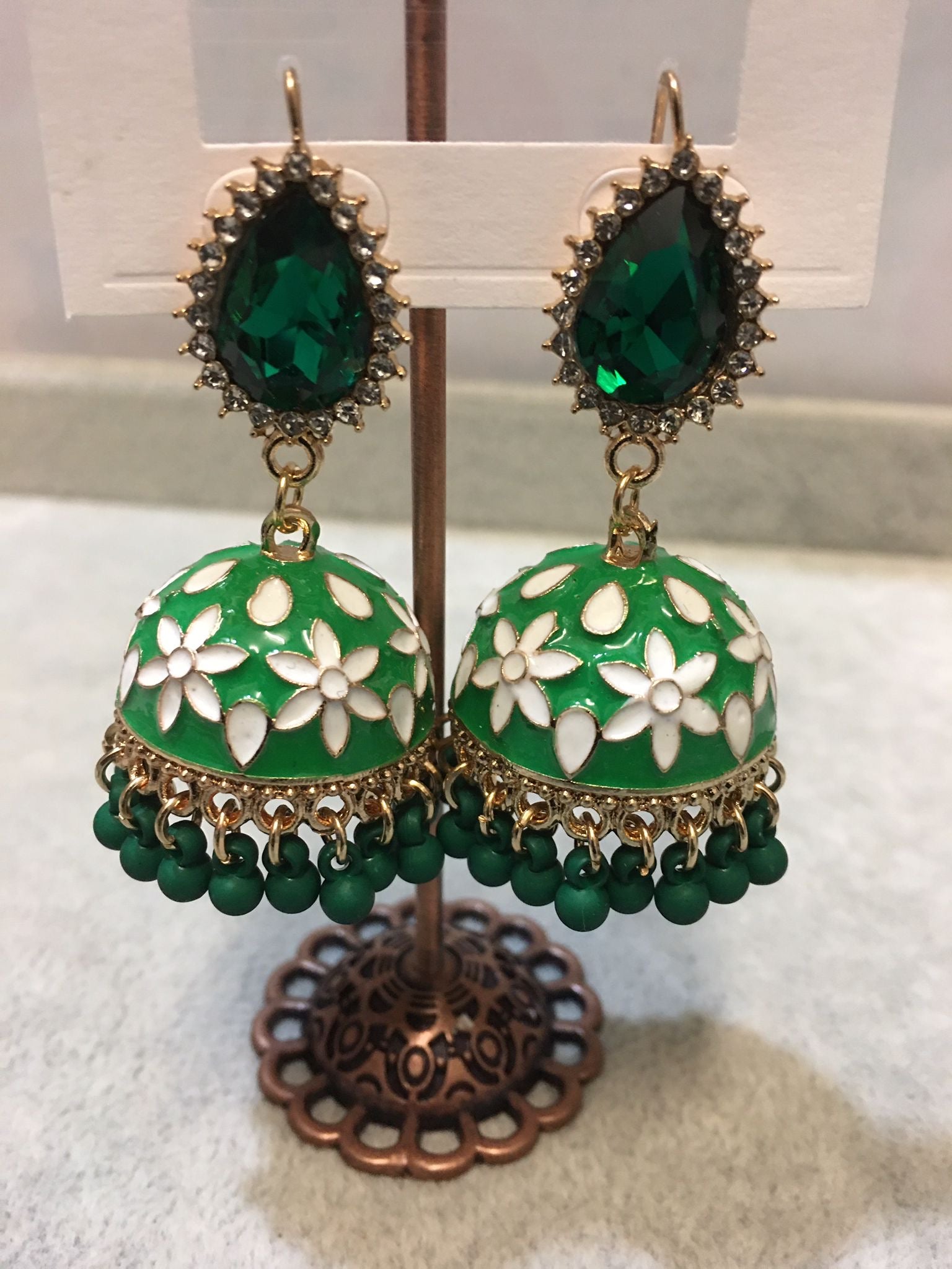 Elegant Floral Jhumkay Earrings