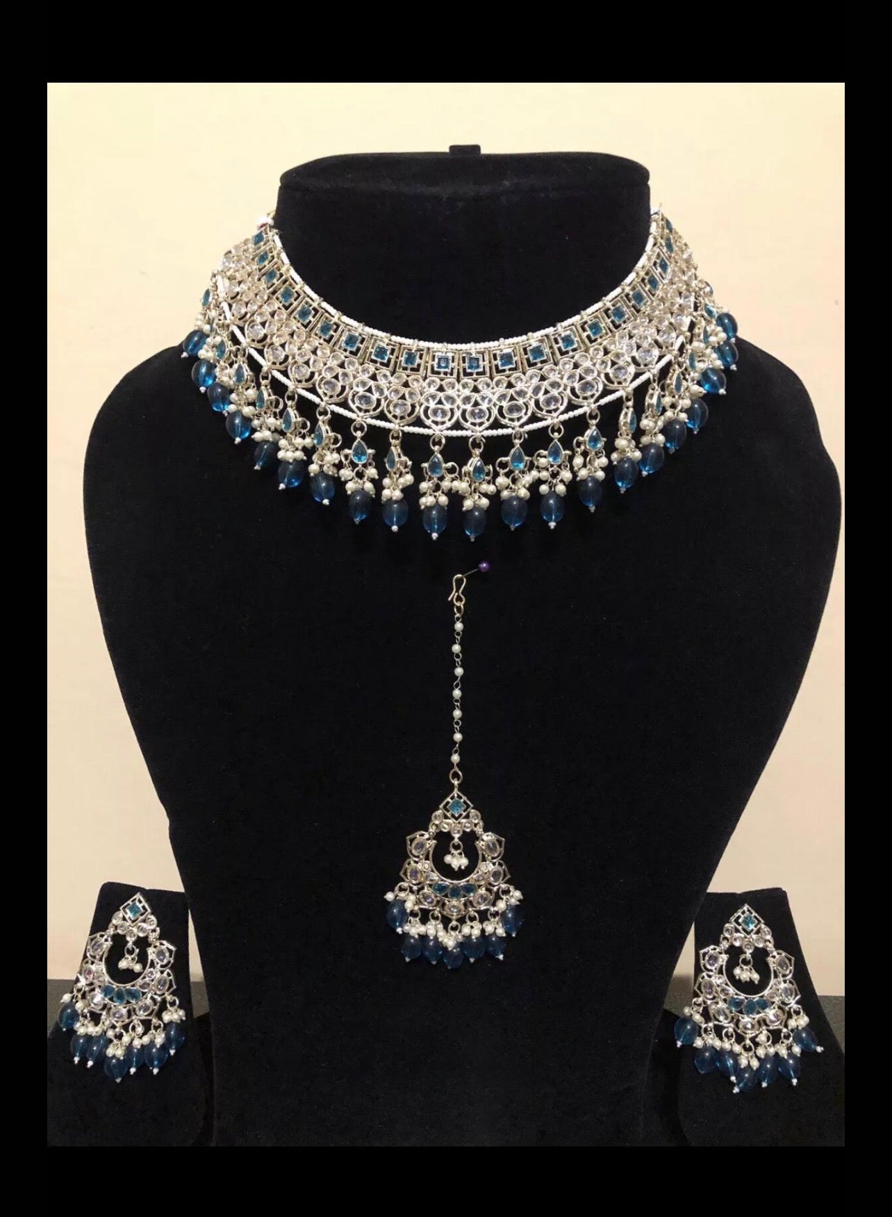 Necklace Set with Earrings & Tikka – Multi Colour Options