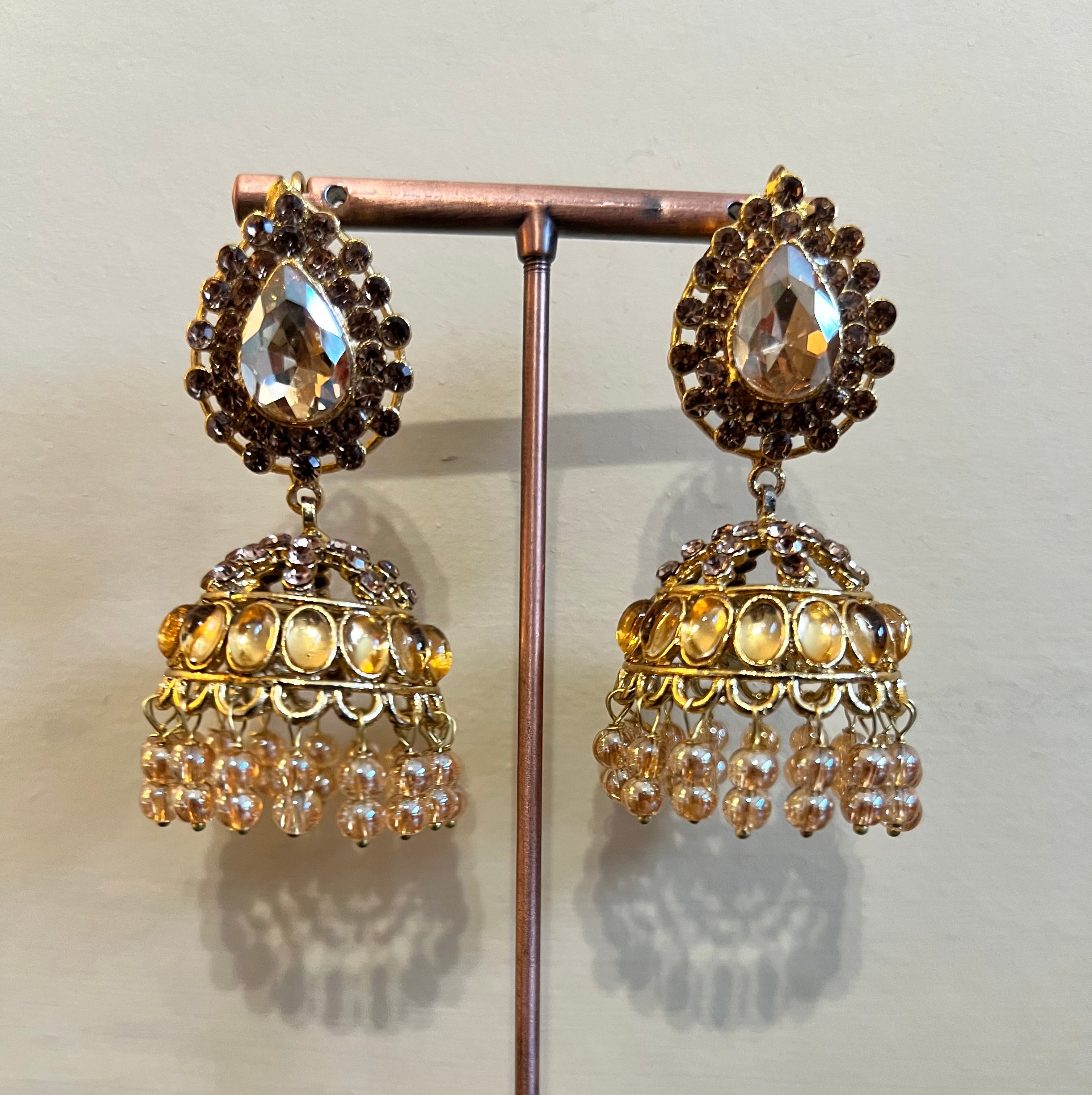 Champagne Gold Jhumkay Earrings