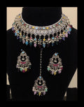 Necklace Set with Earrings & Tikka – Multi Colour Options