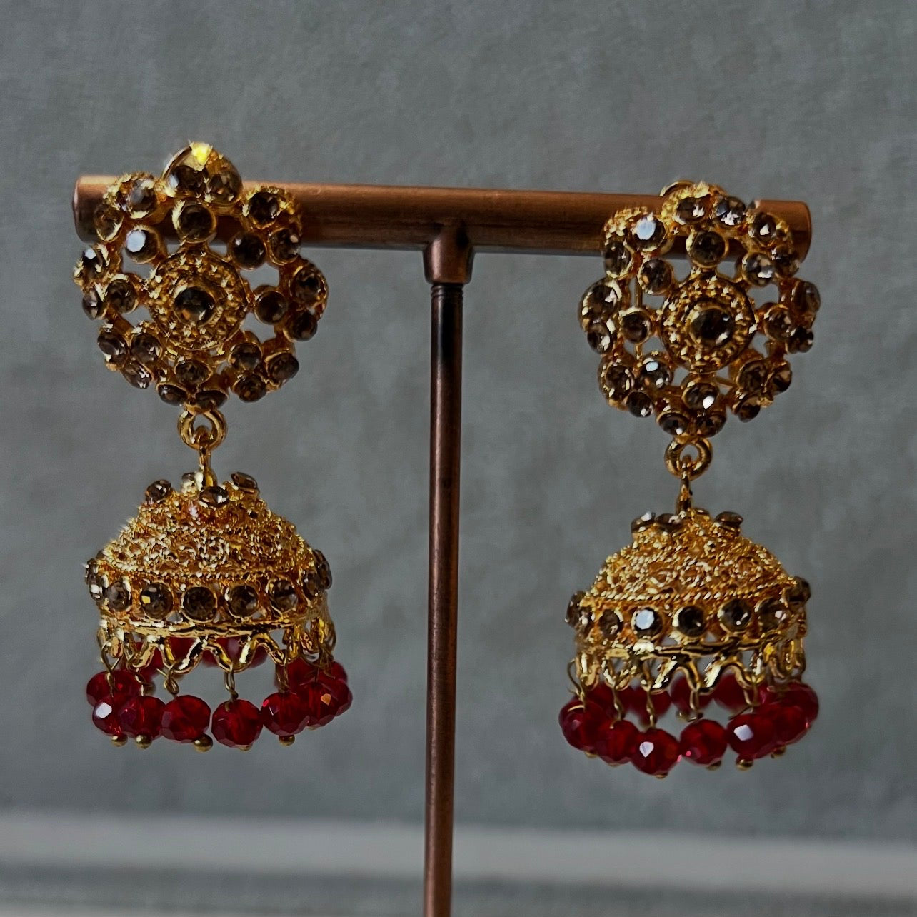 Elegant small Bali jhumka Earrings - available in 3 different colours