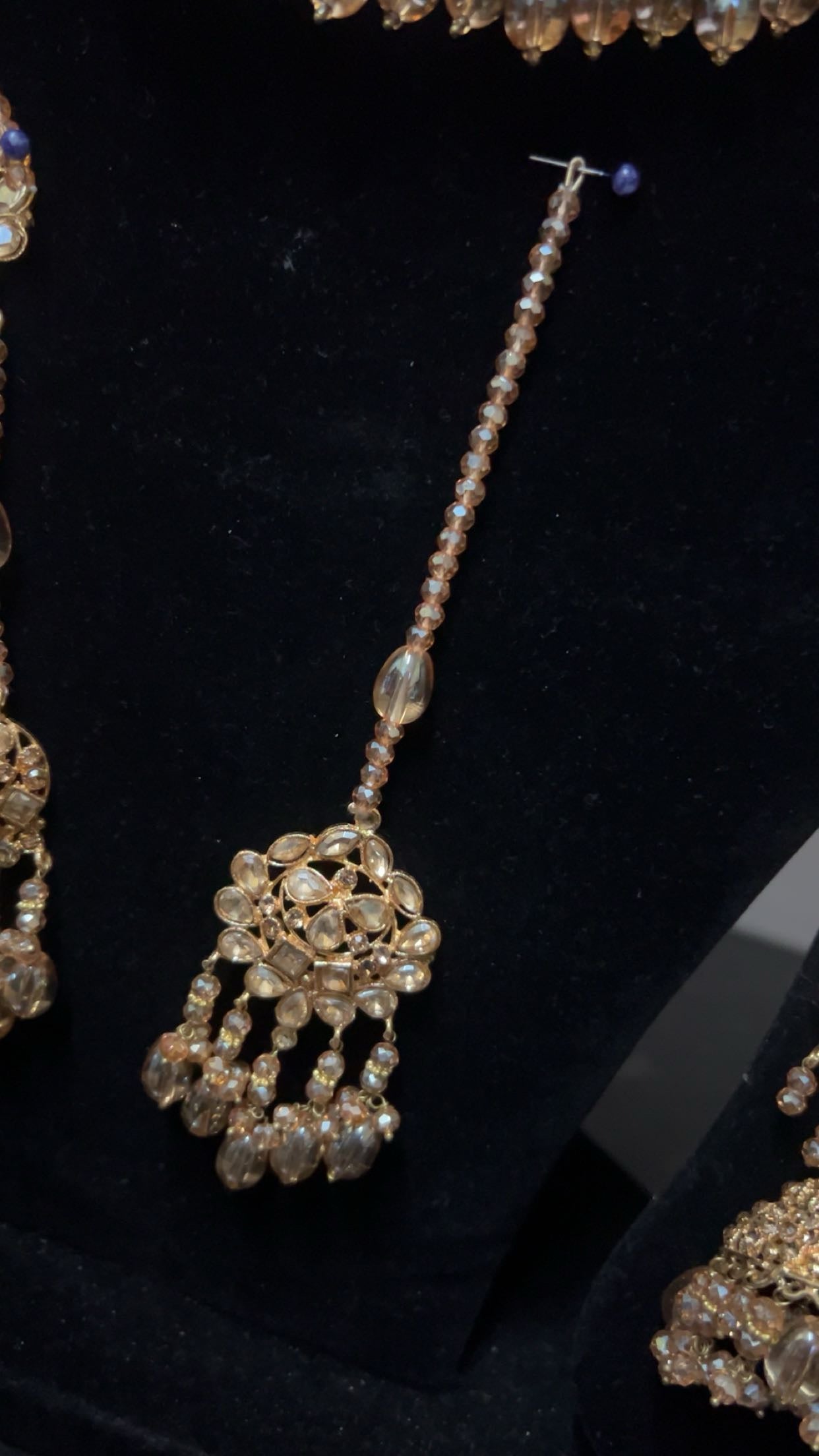 Champagne Gold Bridal Necklace set