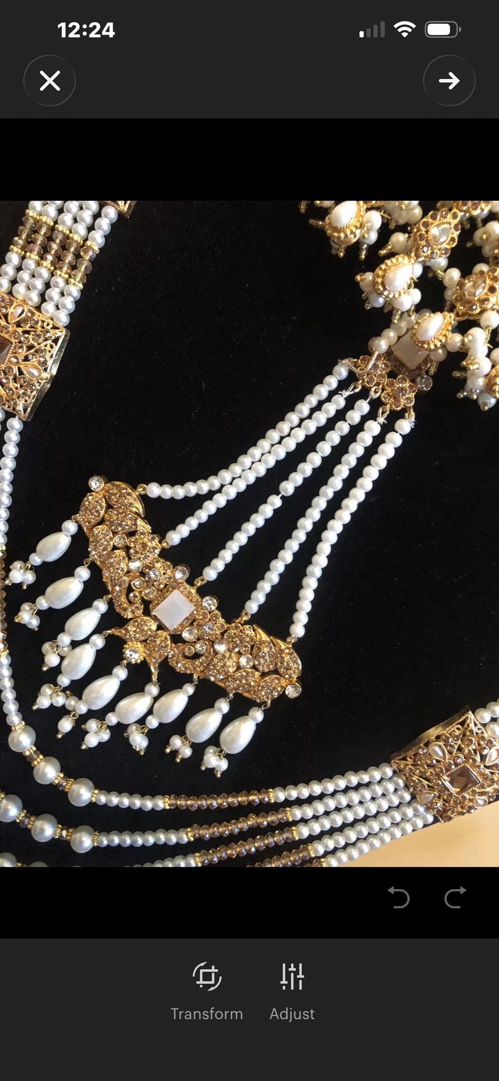 White & Gold Pearl Bridal Choker Set – Kundan Mala, Jhumar, Tikka & Jhumkay