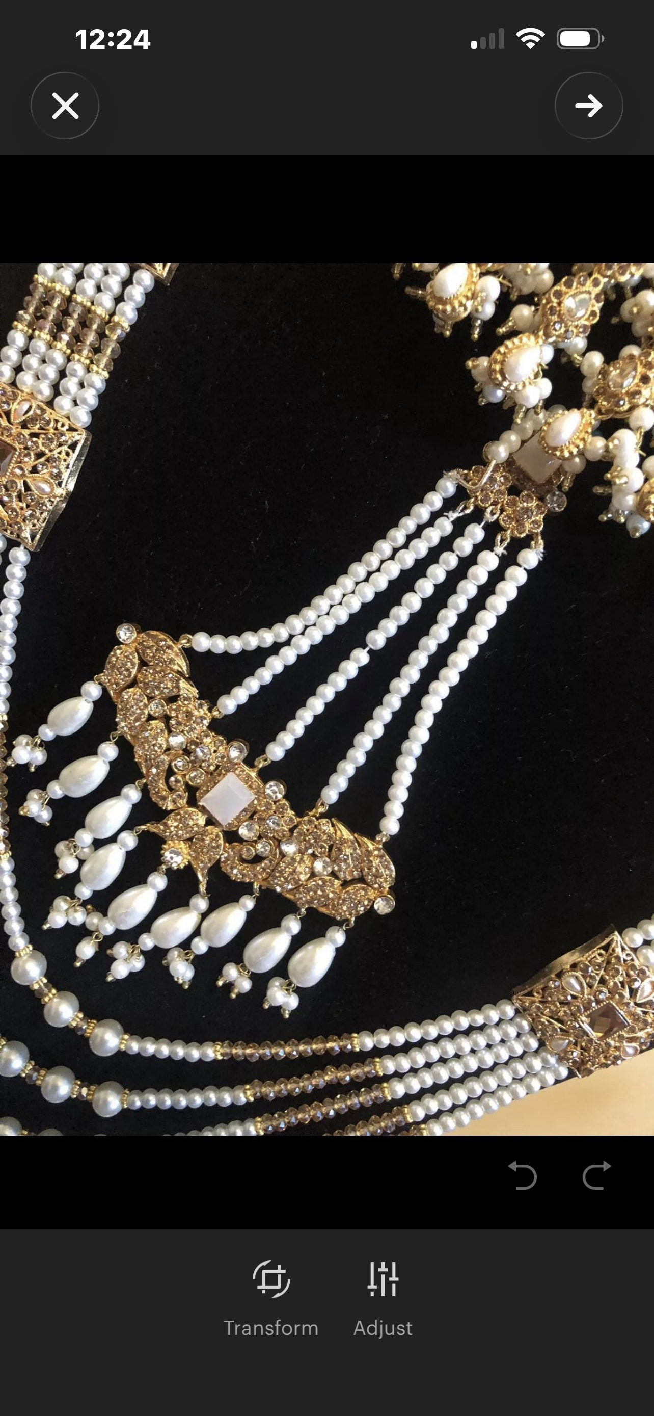 White & Gold Pearl Bridal Choker Set – Kundan Mala, Jhumar, Tikka & Jhumkay