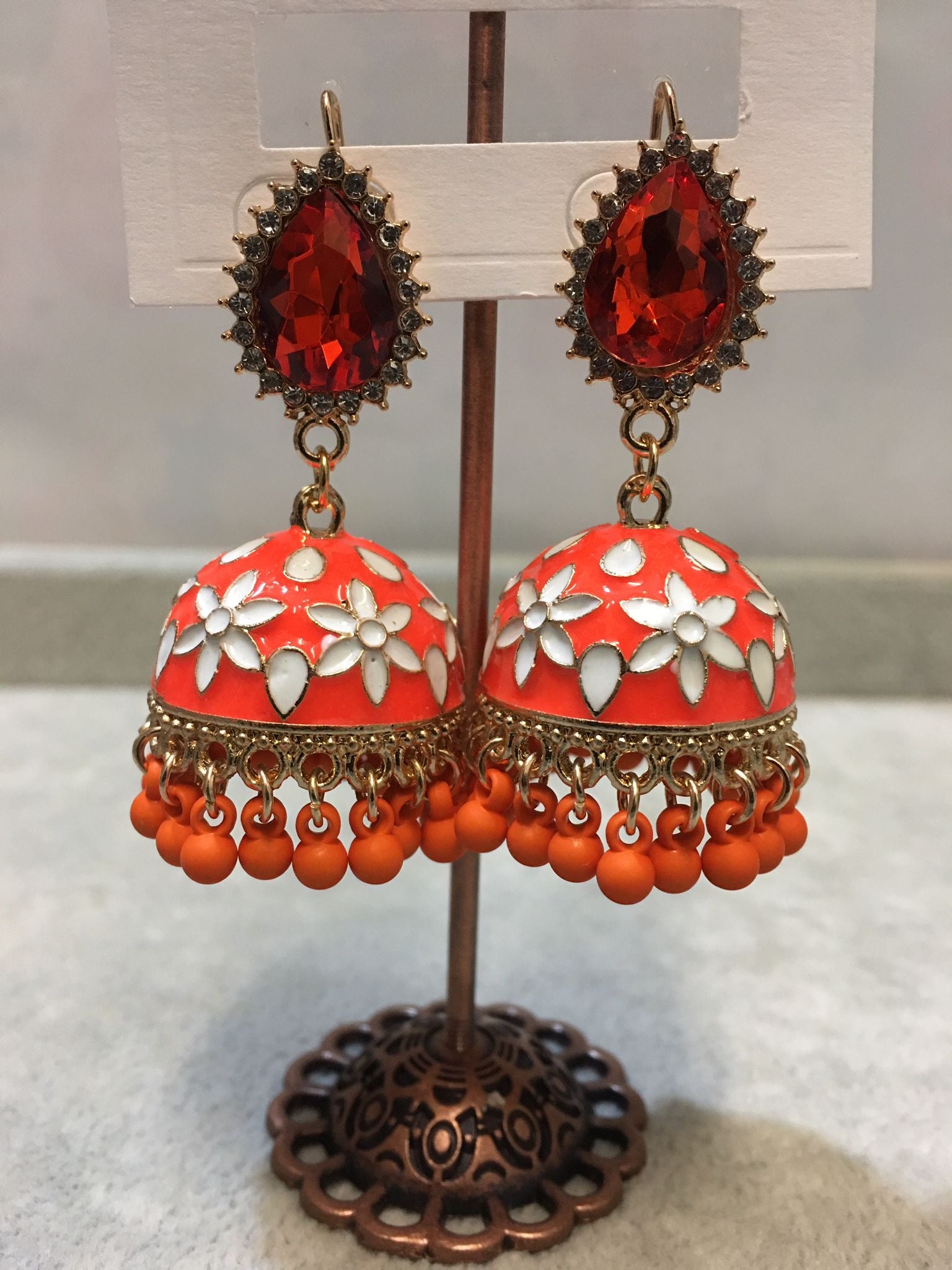 Elegant Floral Jhumkay Earrings