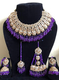 Necklace Set with Jhumkay, Tikka & Jhumar (4 colours)