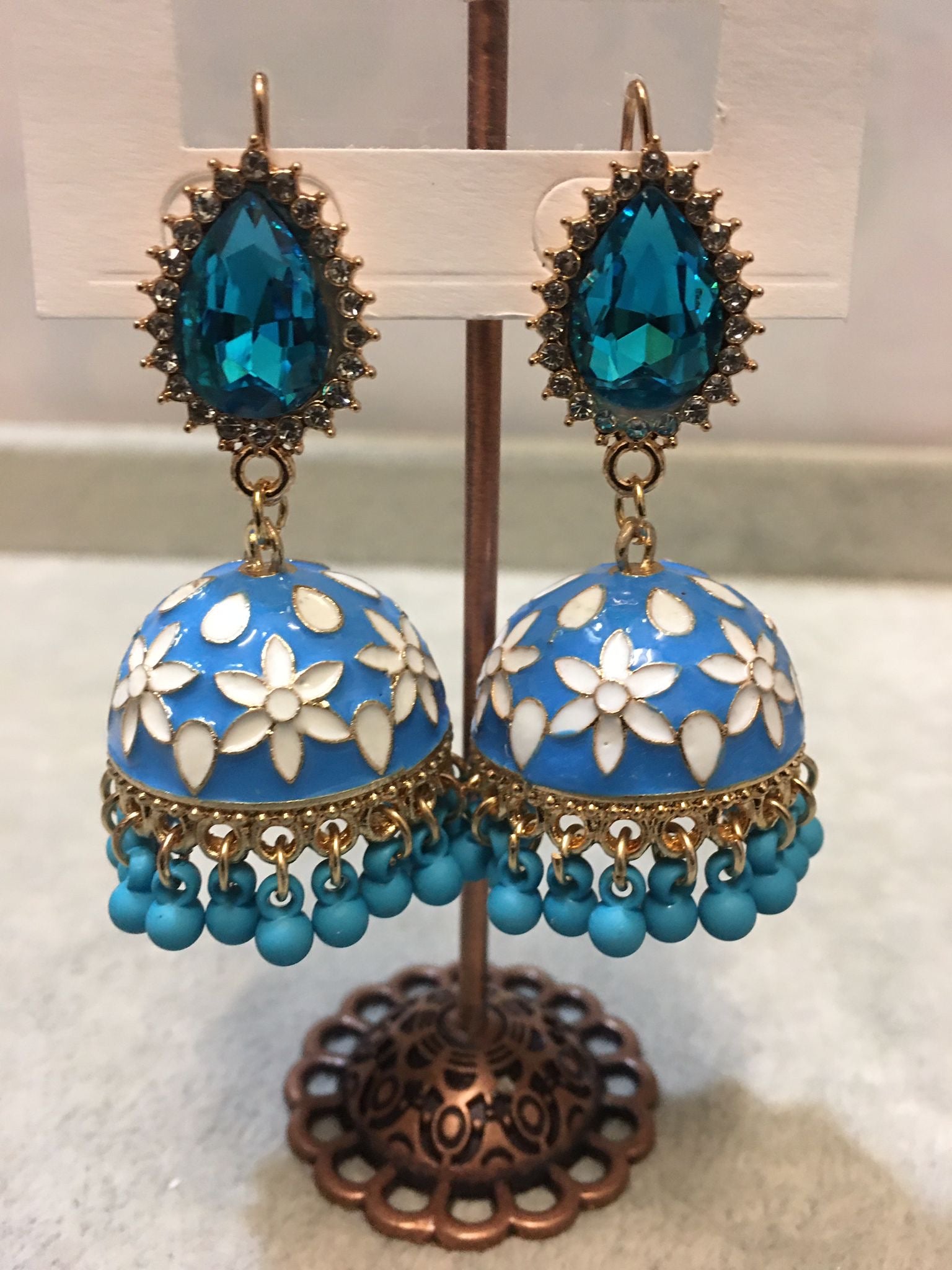 Elegant Floral Jhumkay Earrings