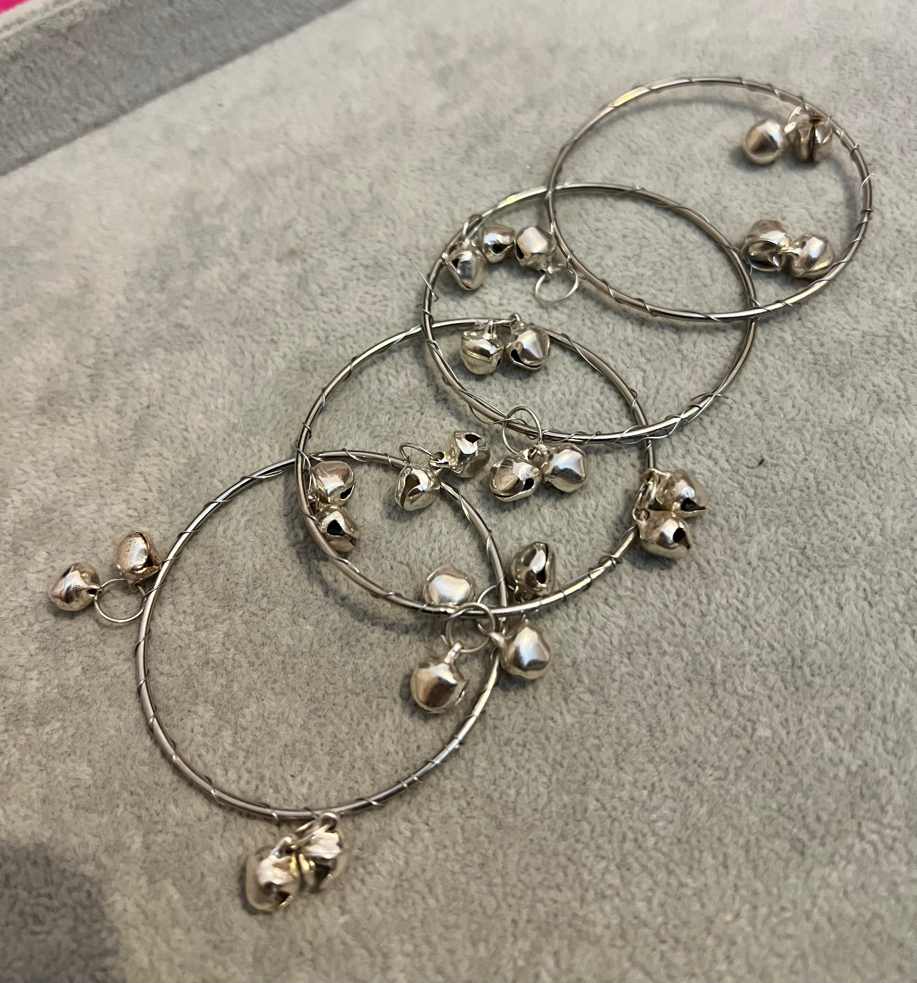 Kids silver Kashmiri bangles size 2.2