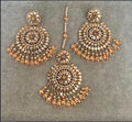 Large Kundan Earrings & Tikka Set