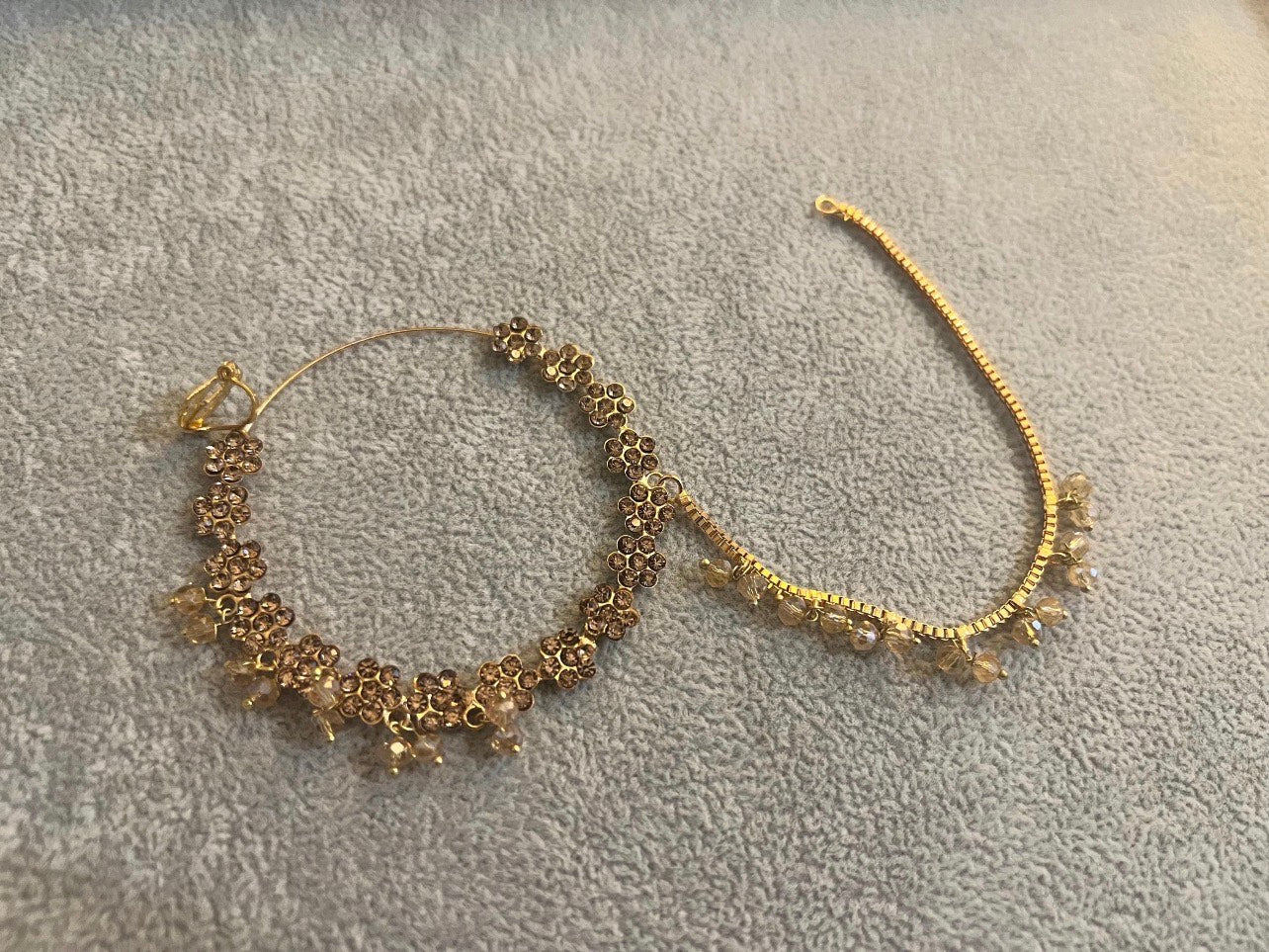 Traditional Bridal Gold Nath Nose Ring